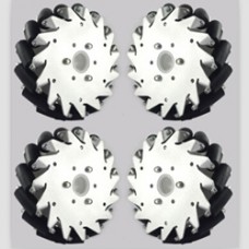 (6 inch)152mm Aluminum Mecanum Wheels Set (2Left, 2Right) Bush 14165